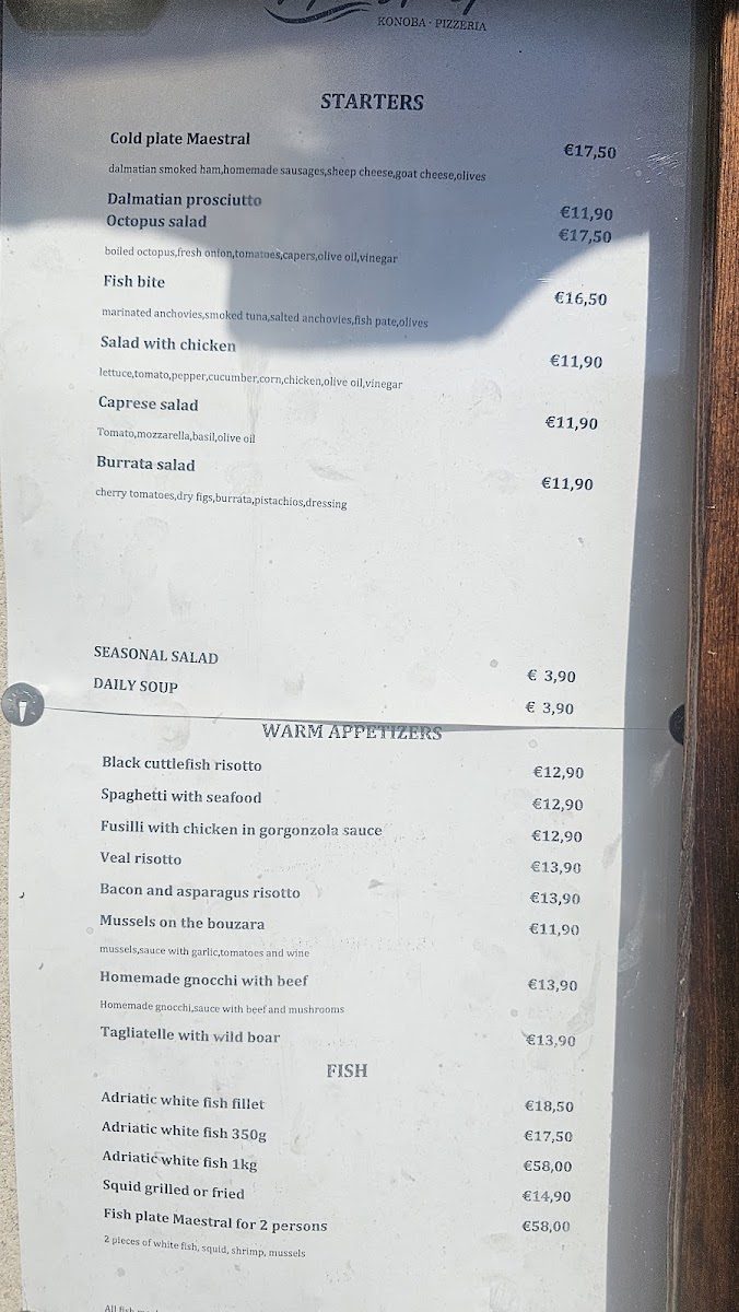 Maestral Restaurant Menu - Image 3